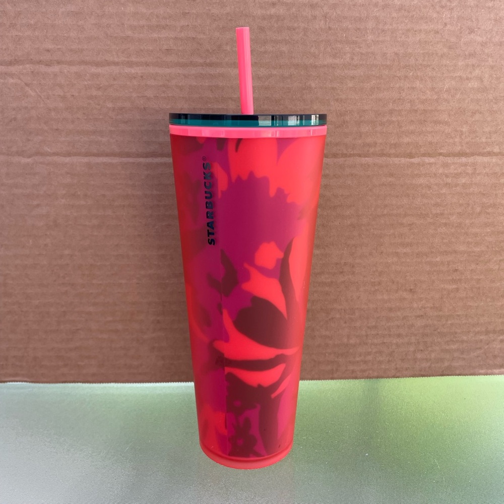 NEW!! Starbucks 2022 Spring Red Floral 24oz Tumbler